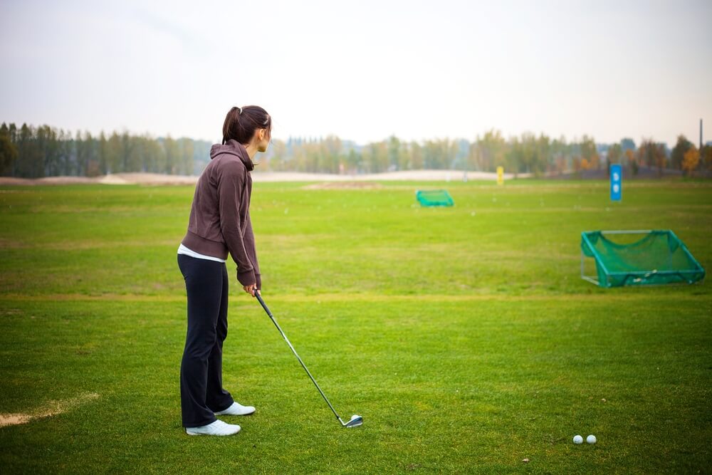 Golf Skills Test auf der Driving Range